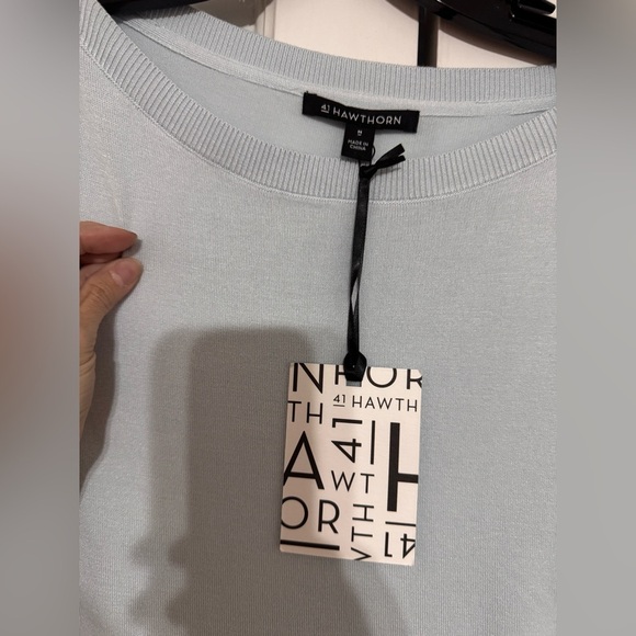 41 Hawthorn Tamzen Bell Sleeve Pullover Sweater Light Blue - Picture 3 of 5